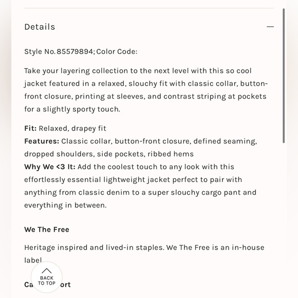 NEW Free People We The Free Heritage Track Indigo Jacket L - Picture 13 of 13